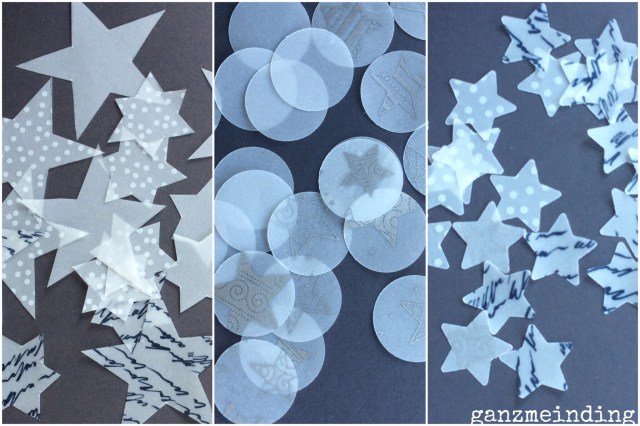 Sternenregen ausgestanzte Teile