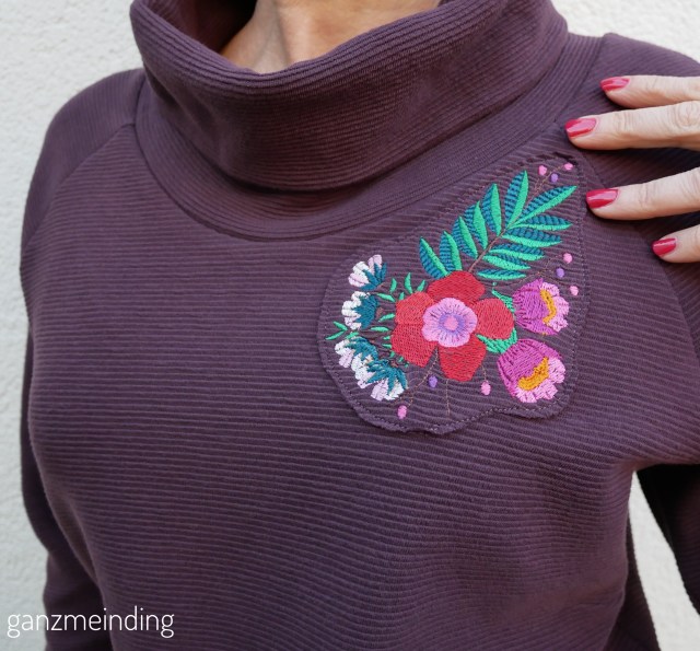 ganzmeinding: Frau Polly von fritzi schnittreif mit stickerei bouquet von Lila-Lotta 04