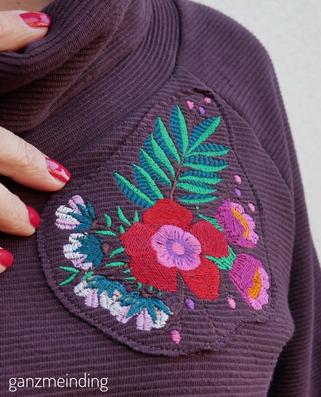 ganzmeinding: Frau Polly von fritzi schnittreif mit stickerei bouquet von Lila-Lotta 01