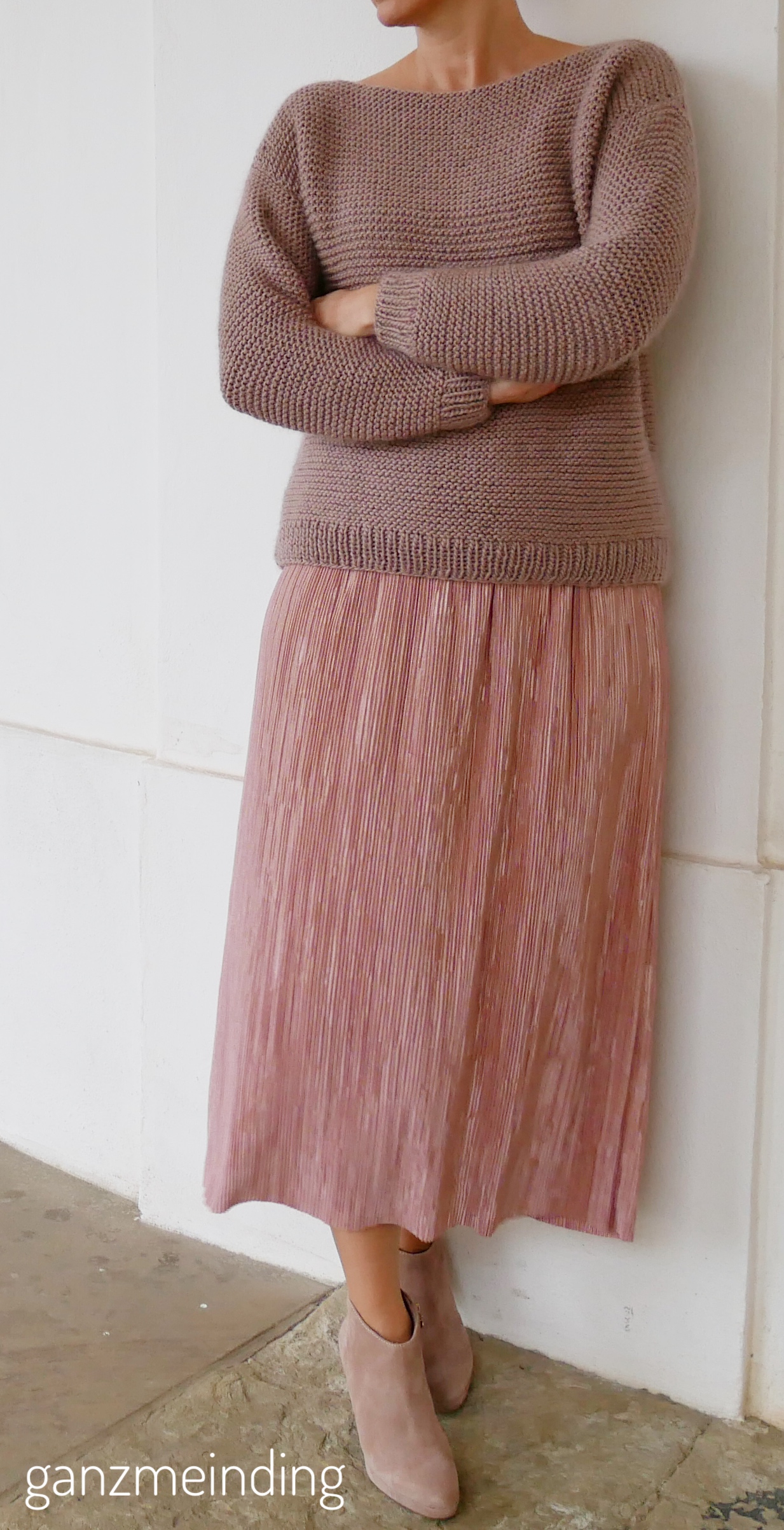 Plisseerock und Dalston Sweater von We are knitters genäht von ganzmeinding 07