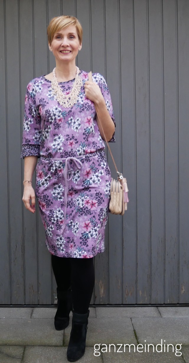 Kleid mit Tunnelzug, Danka Lübke, Wild Glorie, Wild Marley, Lila-Lotta Design Swafing, genäht von ganzmeinding 01