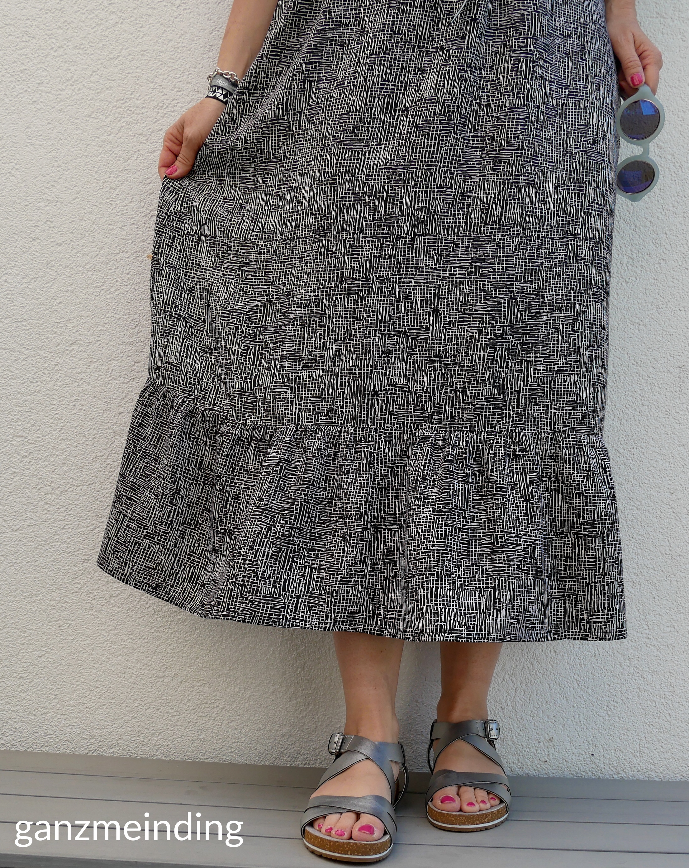 Kleid mit Rüschen, Dana Lübke, Tutorial Ruffler Bernina, ganzmeinding 01