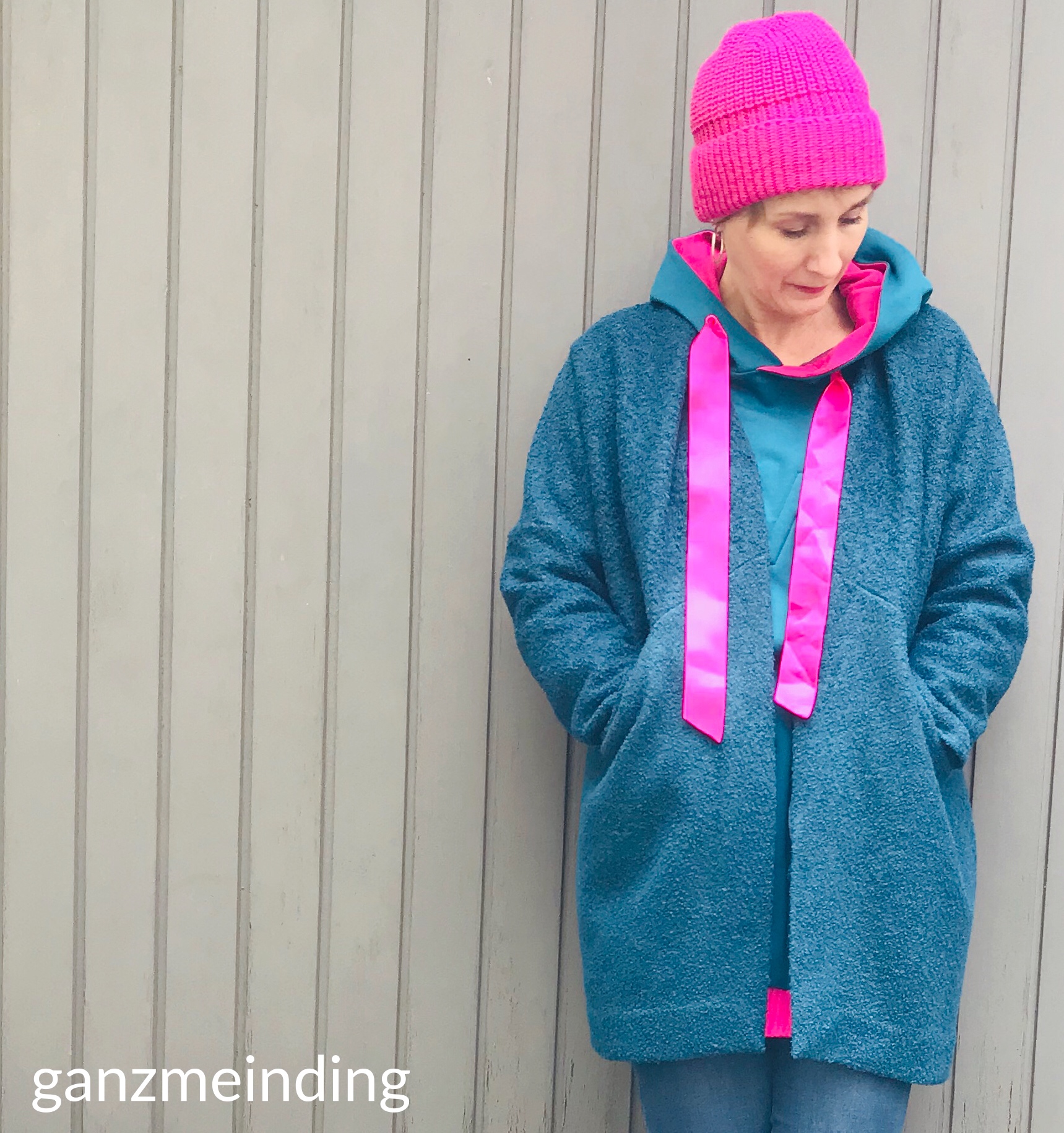 ganzmeinding: Hoodie mit 3D-Schriftzug Mix and Match Ki-ba-doo 07